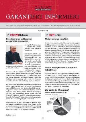 Aktuelle Themen » Artikel der GARANTiert informiert