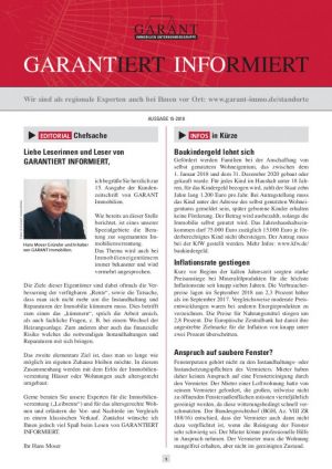 Aktuelle Themen » Artikel der GARANTiert informiert