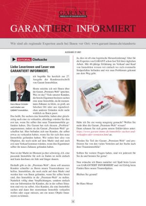Aktuelle Themen » Artikel der GARANTiert informiert