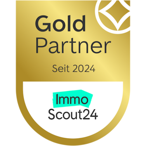 GARANT Immobilien ist als ImmoScout24 Gold Partner ausgezeichnet. Das Siegel steht für starke Vermarktung, hohe Sichtbarkeit und professionelle Immobilienvermittlung.