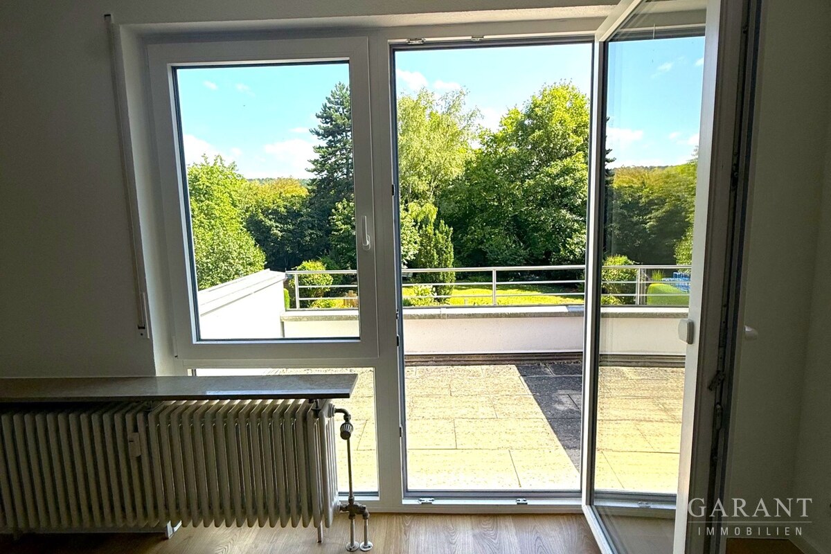 Blick auf Balkon