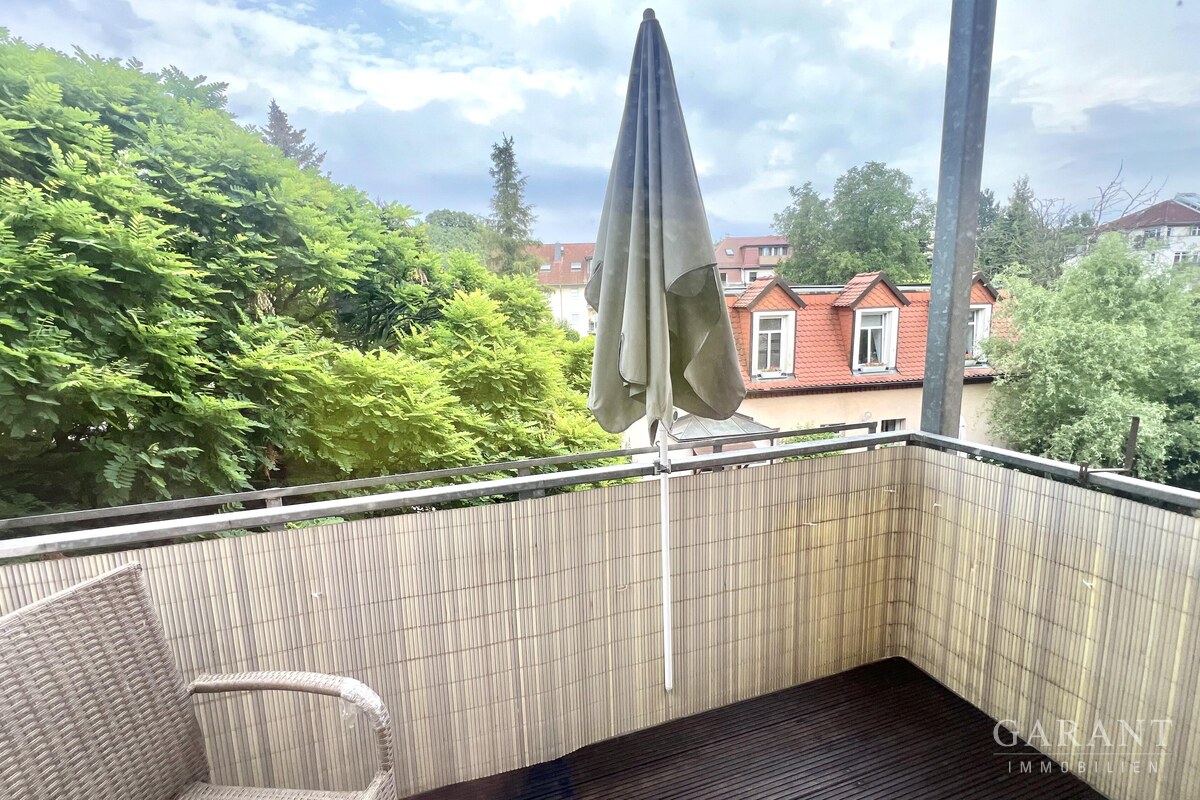 Blick vom Balkon